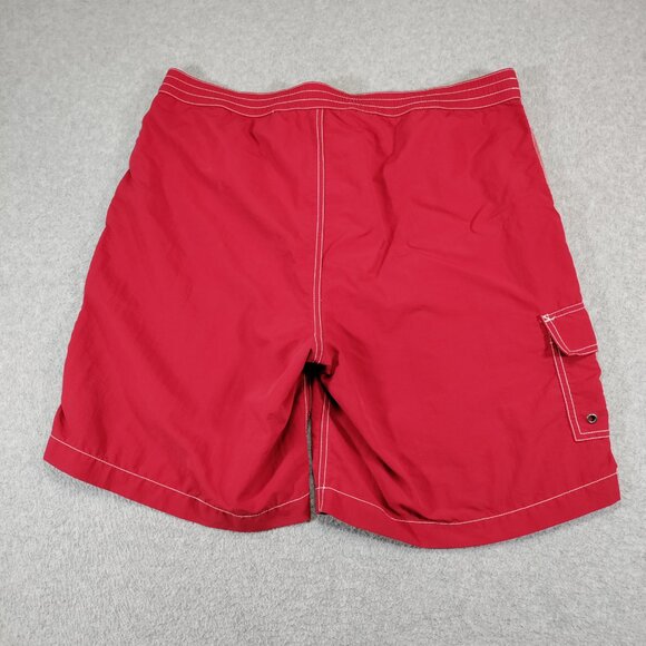 POLO Ralph Lauren Swim Trunk Mens XL Red Nylon Cargo Linen 9in Inseam Shorts - Picture 2 of 9